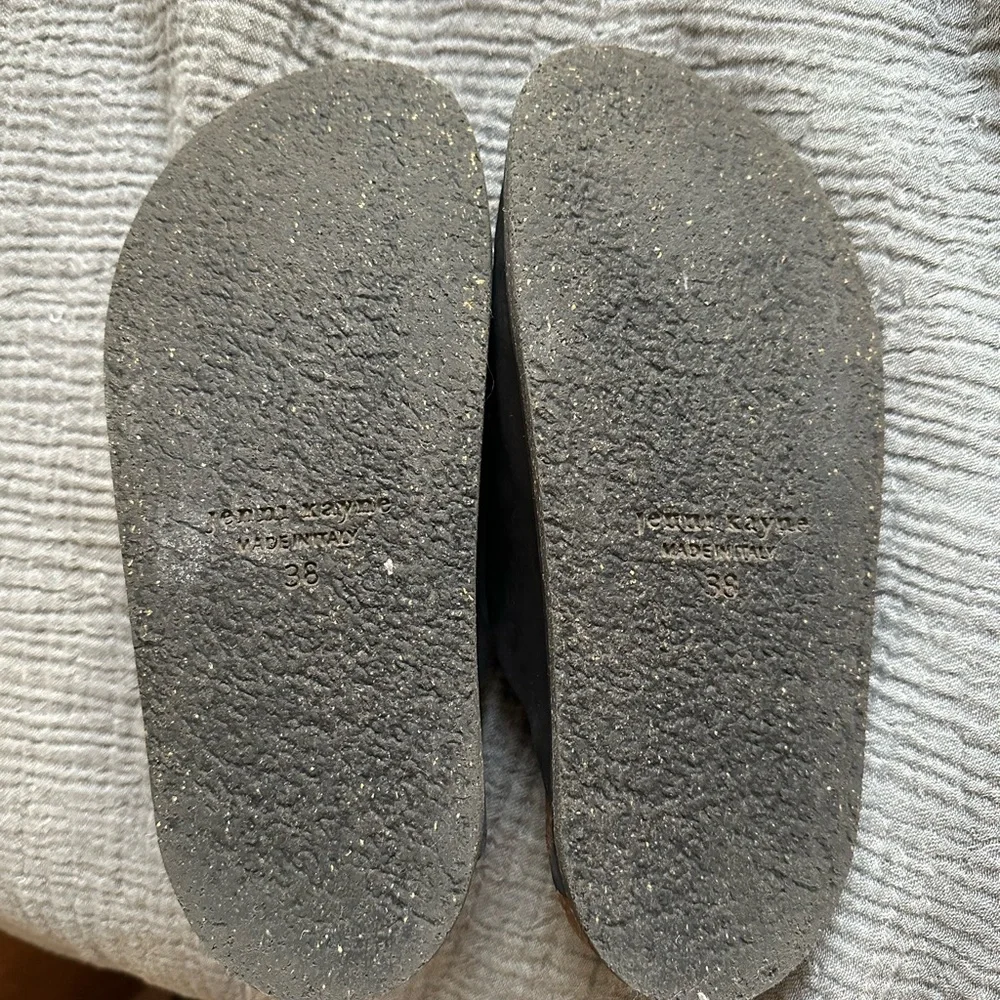 JENNI KAYNE Oiled Leather Moc Clogs Black Size 38 - Picture 4 of 8